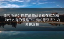 刚打听到：同样是蘑菇影视在线观看，为什么有的号起飞，有的号沉底？内幕在涨粉