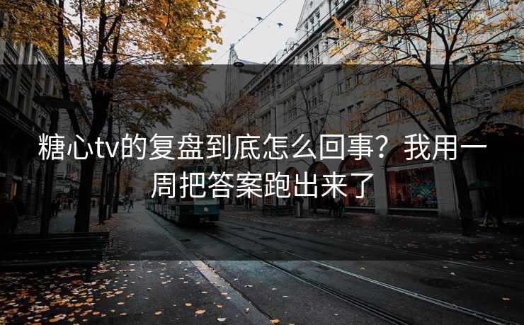 糖心tv的复盘到底怎么回事？我用一周把答案跑出来了